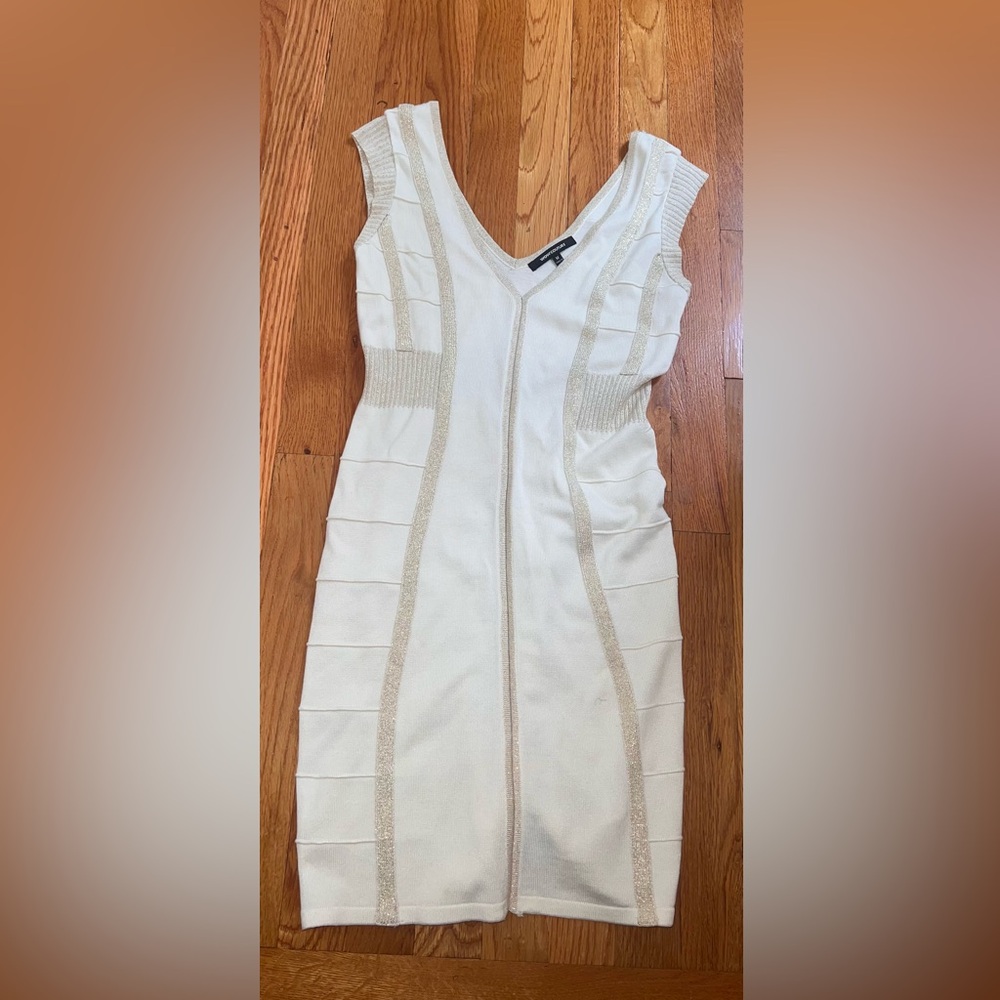 Elegant White and Silver Dress